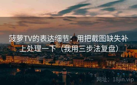 菠萝TV的表达细节：用把截图缺失补上处理一下（我用三步法复盘）